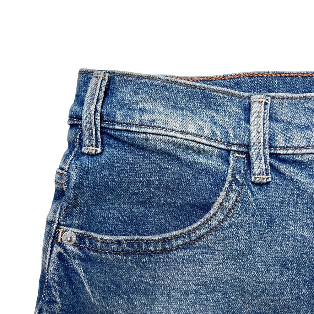 We The Free People Low Maintenance Crop Boot Denim Jean Blue Mid Rise Boho New - Picture 6 of 14
